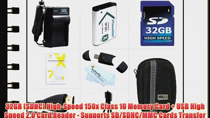 32GB Accessories Bundle Kit For Sony DSC-RX100 DSC-RX100M II DSC-RX100M III DSC-HX300 DSC-WX300