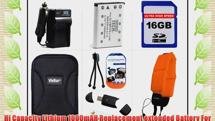 16GB Accessories Kit For Olympus Tough TG-320 TG-310 Stylus 3000 Digital Camera Includes 16GB