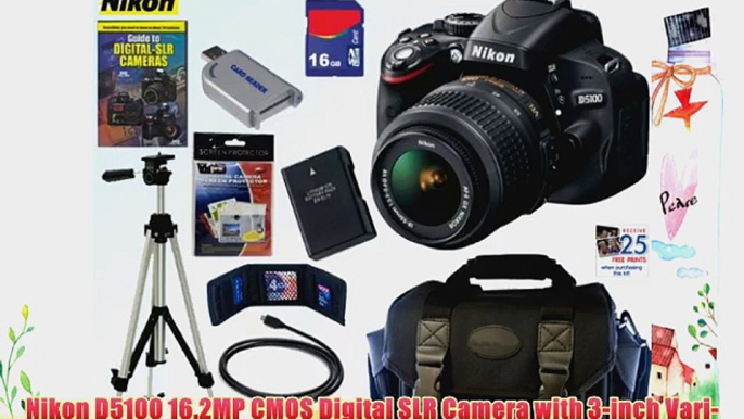 Nikon D5100 16.2MP CMOS Digital SLR Camera with 18-55mm f/3.5-5.6 AF-S DX VR Nikkor Zoom Lens