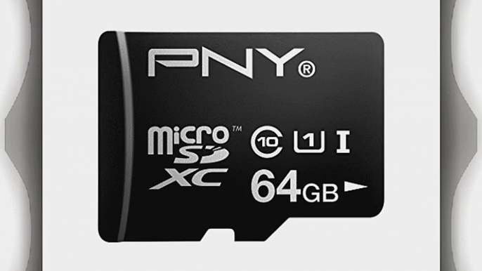 PNY High Performance 64GB High Speed microSDXC Class 10 UHS-1 up to 40MB/sec Flash Memory Card