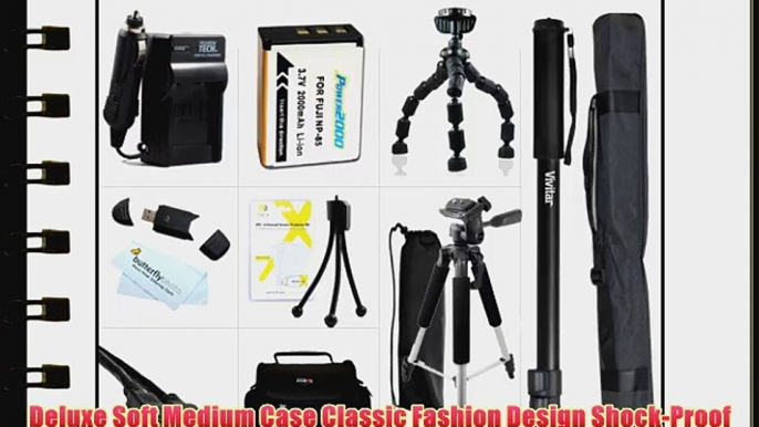 Complete Accessory Kit For Fuji Fujifilm FinePix SL300 FinePix SL1000 S1 Digital Camera Includes