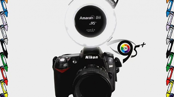 Aputure Amaran Halo AHL-HN100 CRI 95  LED Macro Ring Video Light Flash Light for Nikon Camera