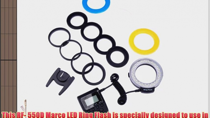 Neewer? 48 Macro LED Ring Flash Light Includes 4 Diffusers (Clear Warming Blue White) For Canon