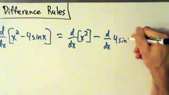 Calculus I - Derivatives - Sum and Difference Rules - Example 1