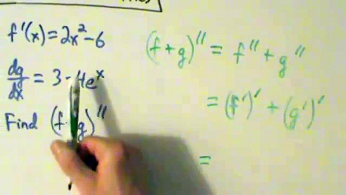 Calculus I - Derivatives - Sum and Difference Rules - Example 2