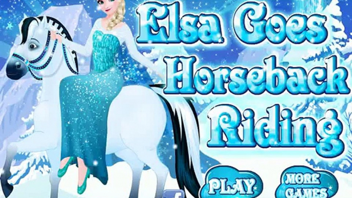 Elsa horseback riding - Frozen elsa horse riding costume - Princess elsa dress up  for horse riding