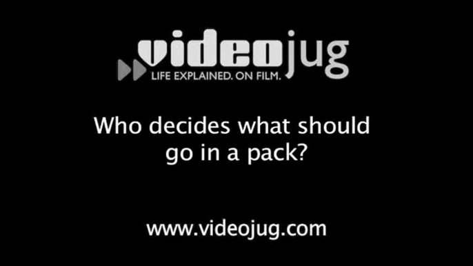 Who decides what should go in a pack?: Compiling A HIP