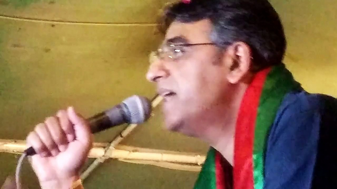 Asad Umar Blasting Speech Against Altaf Hussain at PTI Workers Convention in Hyderabad Pakistan Tehreek-e-Insaf