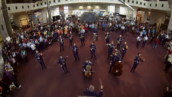 MUST SEE - FLASH MOB !  A First for the U.S. Air Force Band at the National Air and Space Museum!