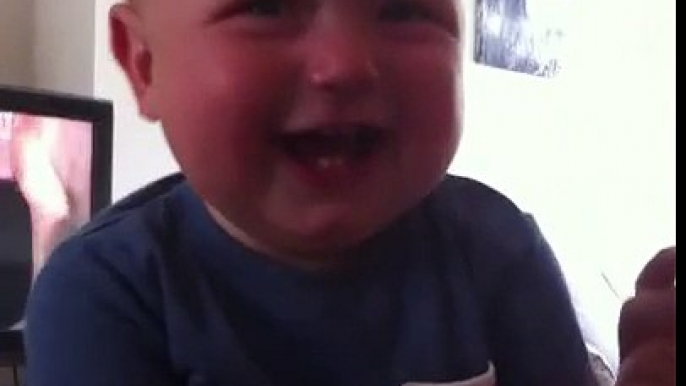 Contagious Baby laughter at hiccups! Try not to laugh!