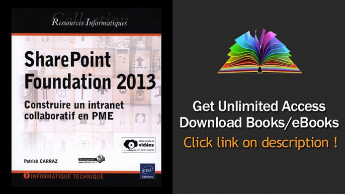 Download PDF SharePoint Foundation 2013 - Construire un intranet collaboratif en PME