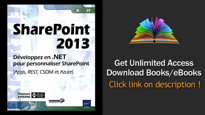 Download PDF SharePoint 2013 - Dveloppez en NET pour personnaliser SharePoint