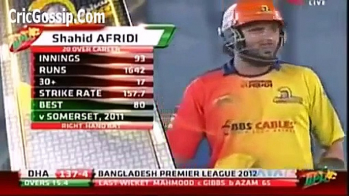 Shahid Afridi Biggest Six of 230 Meter in BPL _ THE Social Express News Live