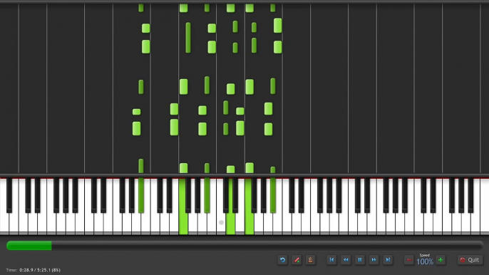 Synthesia - Queen - Bohemian Rhapsody Piano Tutorial + Sheet Music