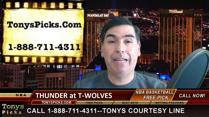 Minnesota Timberwolves vs. Oklahoma City Thunder Free Pick Prediction NBA Pro Basketball Odds Preview 4-15-2015