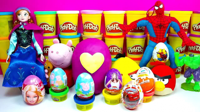 peppa pig cars 2 kinder surprise eggs violetta 3 play doh mickey mouse disney sofia