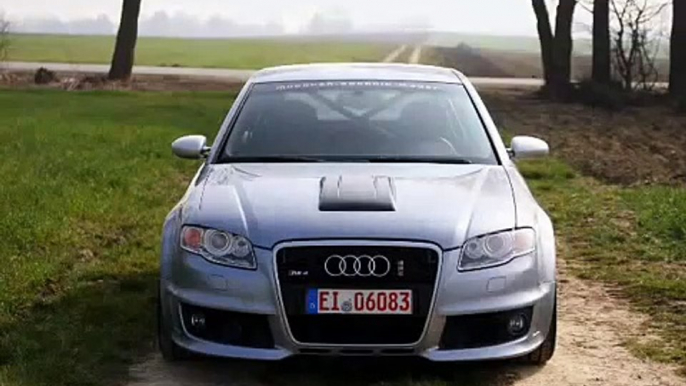 MTM Supercharged B7 Audi RS4 Clubsport!  Launch, 8250 RPM, Crazy Insane sound!