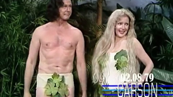 Betty White & Johnny Carson in Funny Skit as Adam and Eve on Johnny Carson's Tonight Show, 1979