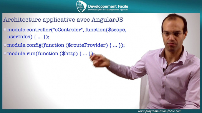 Comment créer une architecture applicative avec AngularJS et les dépendances IOC