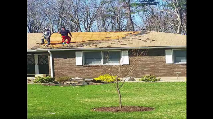 Toby Richard and his Team Repairing Roofs