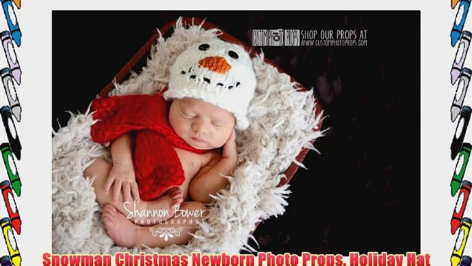 Snowman Christmas Newborn Photo Props Holiday Hat Photography Prop Baby Props Newborn Prop