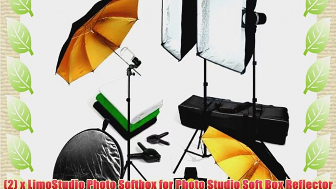 LimoStudio Photo Studio Complete Portrait Monolight Flash Lighting Light Kit - 3 Studio Flash/Strobe