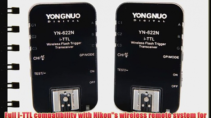 Yongnuo YN-622N-USA i-TTL 2.4-GHz Wireless Flash Trigger Transceiver Pair for Nikon DSLRs US