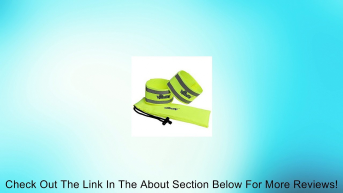 Mr Visibility Hi Vis Reflective Ankle Bands ✮ One Pair + Fabric Bag ✮ Top Quality Yellow Elastic Material with Two Reflective Tape Strips and Velcro ✮ Use it as Armbands, Ankle Straps or Wristbands ✮ High Visibility for Outdoor Sports, Walking, Biking & D