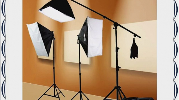 ePhoto Digital Photography Video 2400 Watt THREE Softbox Lighting