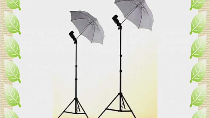 ePhoto UB2W Dual 32-Inch White Umbrellas with 6.5 Foot Light Stand and Flash Bracket Mounts