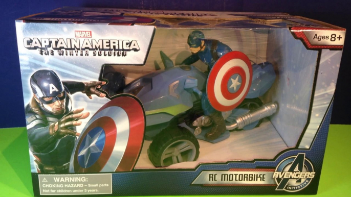 Marvel Avengers Captain America RC Motorbike Unboxing and Playing!