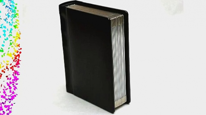 Professional 4x6 Black Silver Edged Slip-In Wedding/Parent Photo Album holds 24 Photos