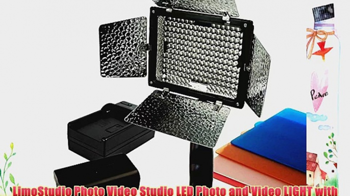 LimoStudio Photo Video Studio LED Photo and Video LIGHT with Barndoor and 4 Color Filters and