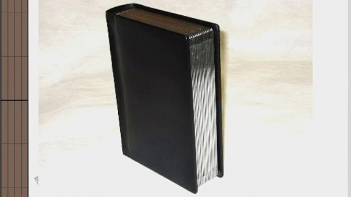 Professional 4x6 Black Silver Edged Slip-in Wedding/Parent Photo Album holds 60 photos