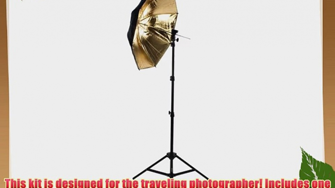 StudioPRO Off Camera Single Speedlight Flash Bracket Black Gold Soft Umbrella Stand Kit