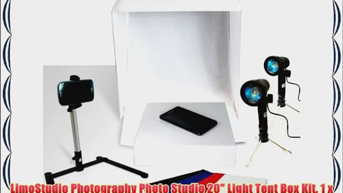 LimoStudio Photography Photo Studio 20 Light Tent Box Kit 1 x 20 Light Tent 2 x Lights 1 x