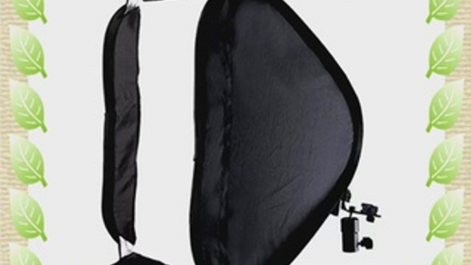 Eggsnow 24x24/60x60cm Foldable Off-Camera Speedlite Softbox   Flash Bracket   Carrying Case