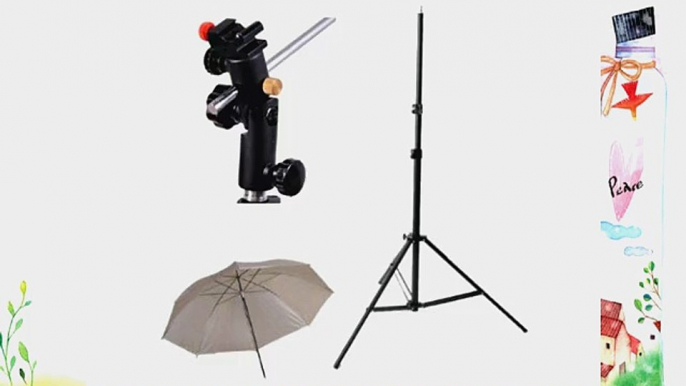 CowboyStudio Single Flash Shoe Swivel Bracket Kit with 1 Mounting Bracket 1 Umbrella and 1