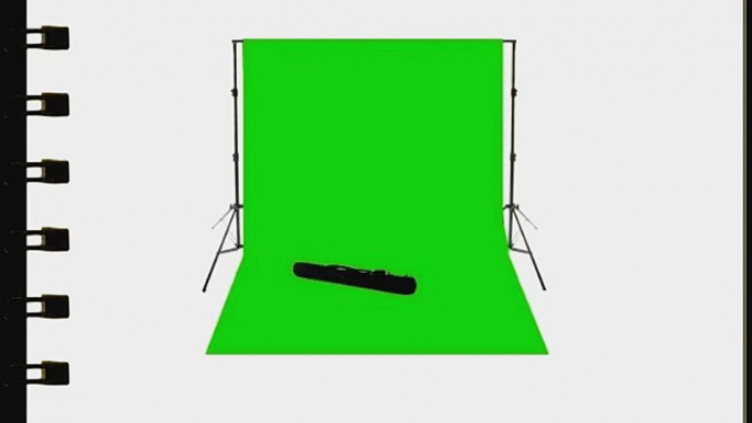 ePhoto 901 10x20 ft Large Chromakey Green Screen with Support Stands Kit with Carrying Bag