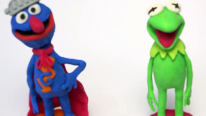 Kermit and Super Grover - Sesame Street | PLAY DOH | PLAY with CLAY