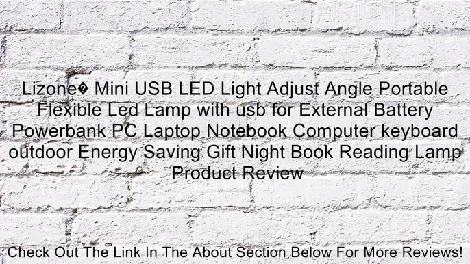 Lizone� Mini USB LED Light Adjust Angle Portable Flexible Led Lamp with usb for External Battery Powerbank PC Laptop Notebook Computer keyboard outdoor Energy Saving Gift Night Book Reading Lamp Review