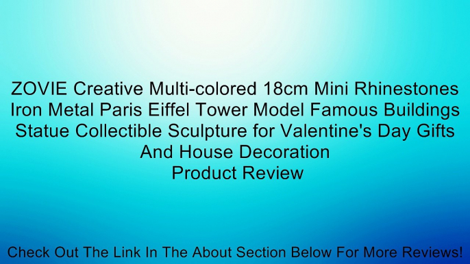 ZOVIE Creative Multi-colored 18cm Mini Rhinestones Iron Metal Paris Eiffel Tower Model Famous Buildings Statue Collectible Sculpture for Valentine's Day Gifts And House Decoration Review