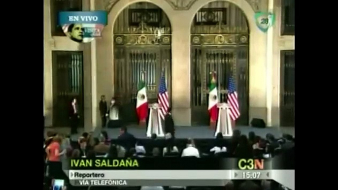 Llega el presidente Barack Obama a Palacio Nacional en "La bestia" / Obama visits Mexico