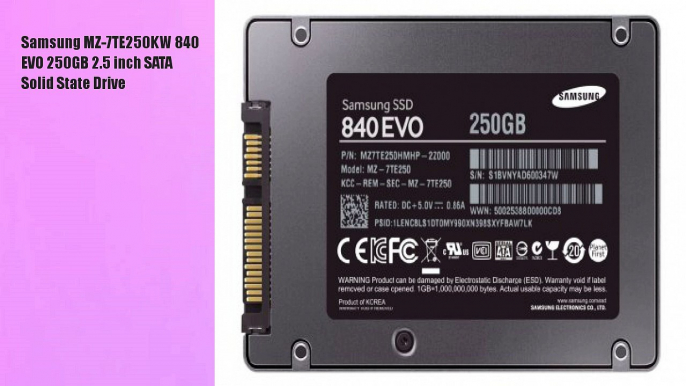 Samsung MZ-7TE250KW 840 EVO 250GB 2.5 inch SATA Solid