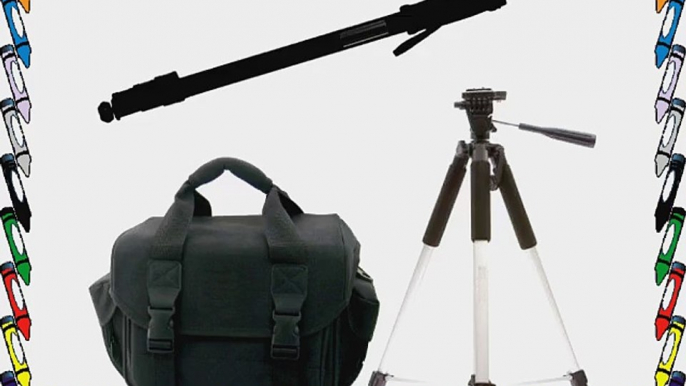 57 Inch Aluminum Tripod   67 Inch Monopod   Protective Case - Accessory For Sony DCR-SX20 DCR-SX40