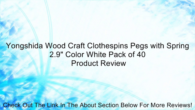 Yongshida Wood Craft Clothespins Pegs with Spring 2.9" Color White Pack of 40 Review