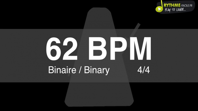 Metronome Clic - 62 BPM - Drums Sound - binaire