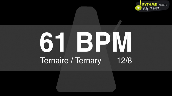 Metronome Clic - 61 BPM - Drums Sound - ternaire