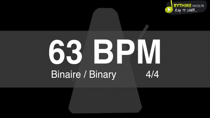 Metronome Clic - 63 BPM - Drums Sound - ternaire