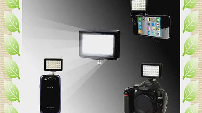 Polaroid 32 LED Video Light For SLR Cameras Camcorders Cell Phones Tablets and More